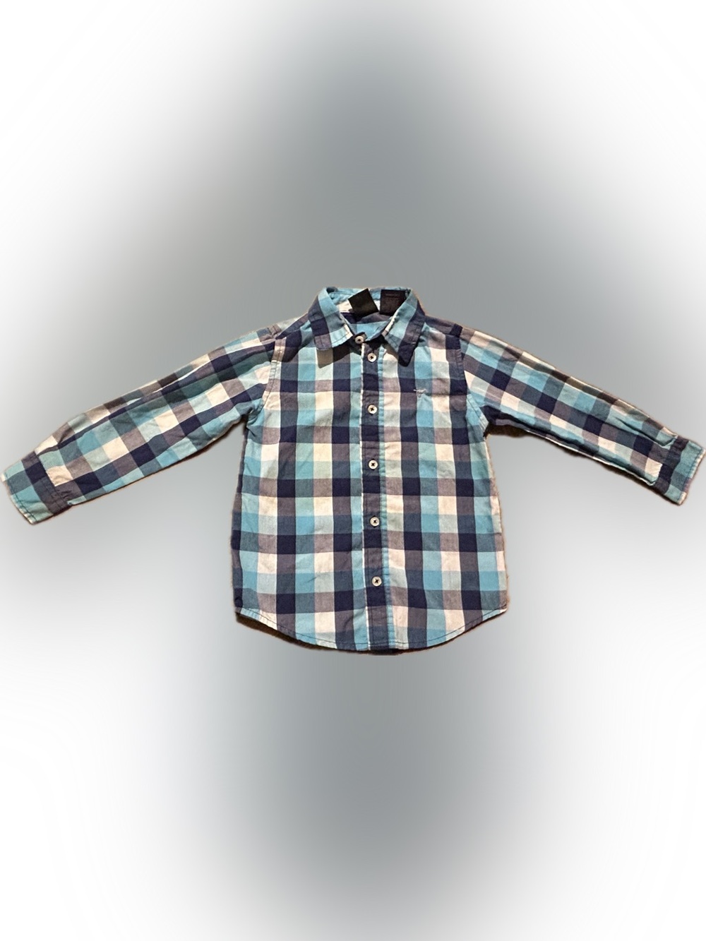 Wrangler Toddler Boys Long Sleeve Plaid Button-Up Shirt 4T